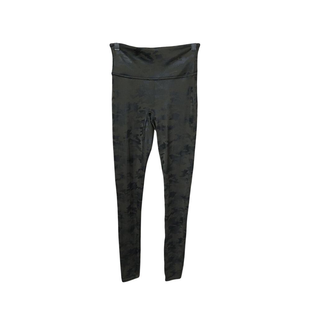 Spanx Faux Leather Camo Leggings Womens Size Small